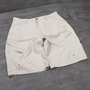 Y2K 00's Ripzone Cargo Baggy Relax Fit Wide Tan Cream Board Short's